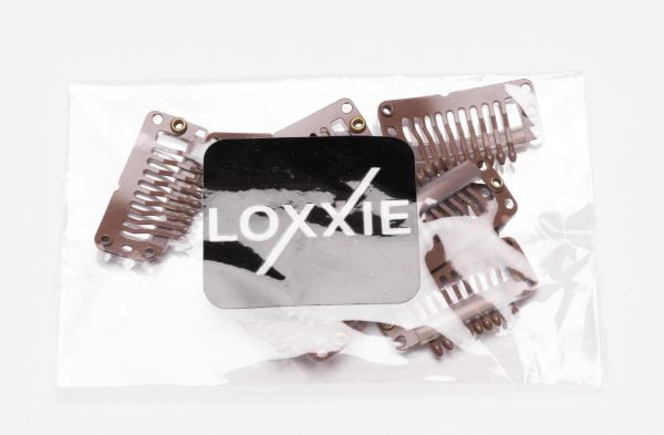Medium Brown Wig Clip- 10pc - Image 2